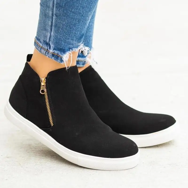 Женские ботильоны на низком каблуке туфли лодочки танкетке Повседневная обувь