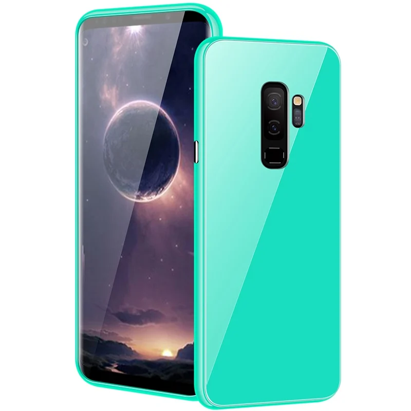 Green Магнитный пластиковый чехол-бампер для samsung Galaxy S10, S9, S8 Plus, S10e, Note 9, 8, S7 Edge, цвет Macron, картина маслом, закаленное стекло - Цвет: Green