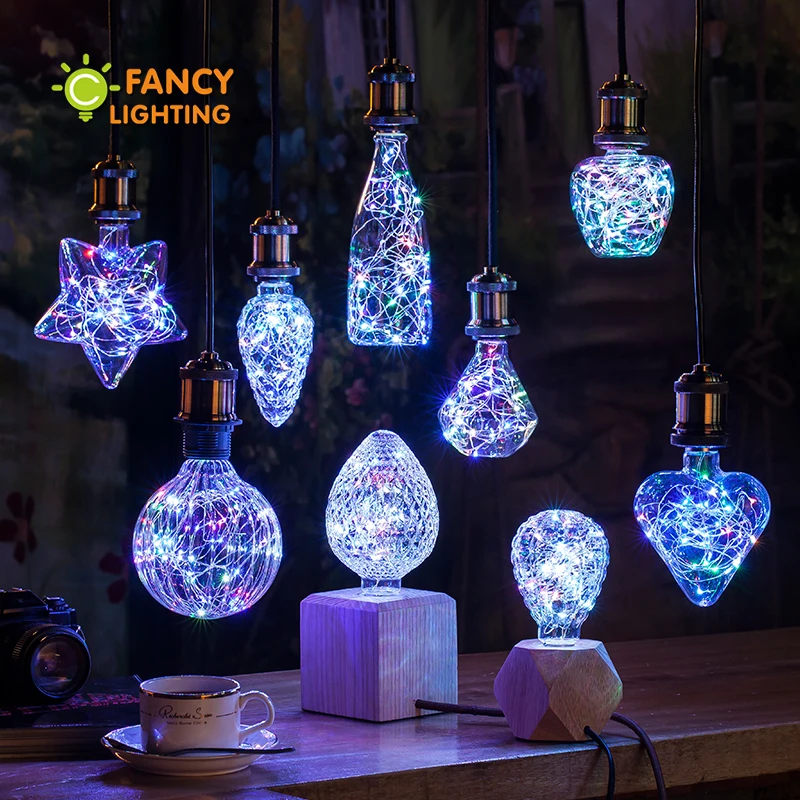 Led bulb Winebottle RGB led lamp E27 Decorative bombillas for Gift home/living room/bedroom decor 110V 220V ampoule | Лампы и