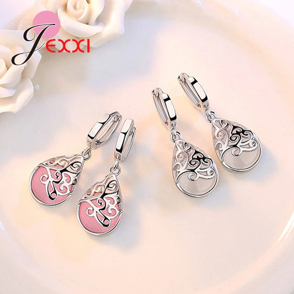 

100% New Attractive Vintage Drop Earrings For women Girls 925 Sterling Silver Wedding Engagement Party Earrings Big Sale
