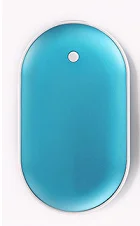 Blue 2 в 1 милый USB Перезаряжаемые грелка для рук и 4000ma Мощность power Bank 5V Мини Портативный путешествия удобный с длительным сроком службы карманная грелка для рук - Цвет: Blue