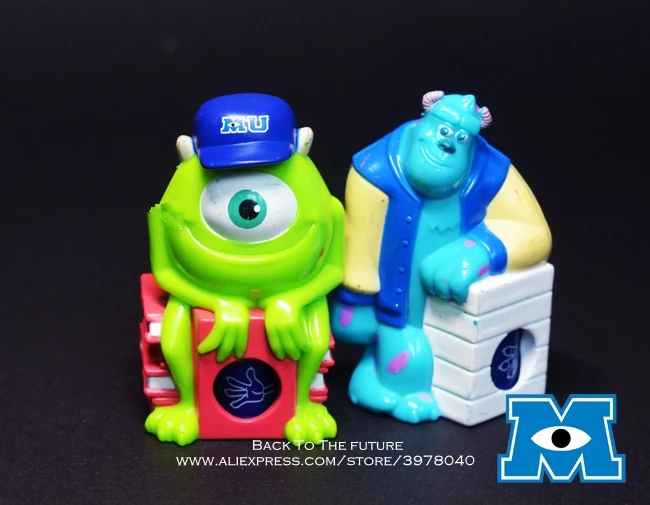 Disney Monsters unique Mike Wazowski 2 шт./компл. 6 см фигурка аниме мини украшение коллекция пвх