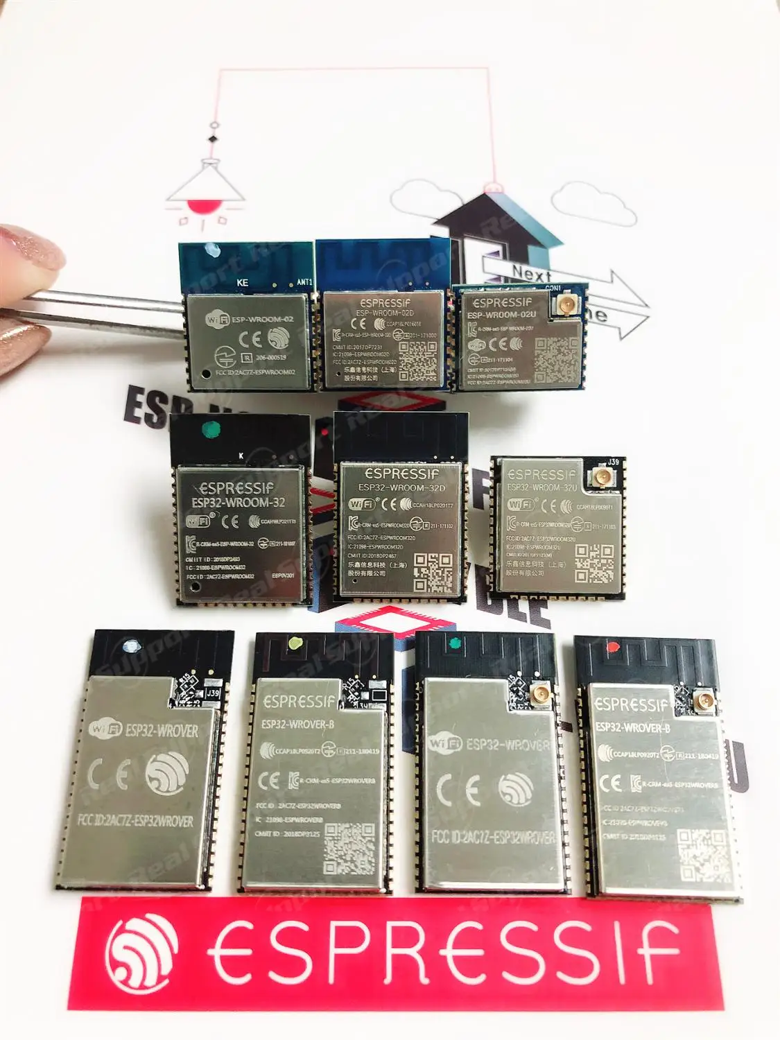 ESP32-WROOM-32 ESP-WROOM-32 ESP-32S ESP-DowdQ6 двухъядерный 32 Мбит SPI флэш режиме uart smd ESP32 модуль espressif