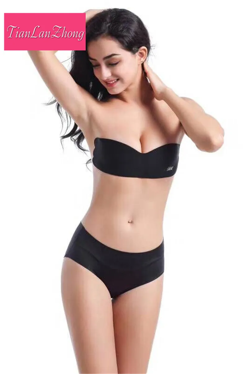 100 pcs Hot Sale Complexion Push Up Strapless Wire Free Invisible Back Closure Seamless One-Piece Sexy Female Bras