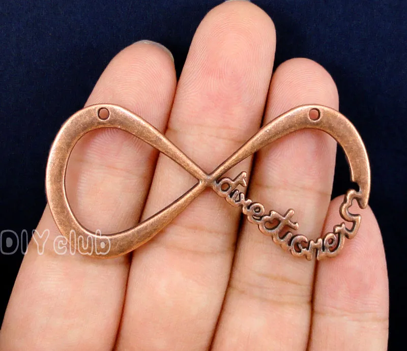 

15pcs-Copper Tone One Direction Charm Pendant, Infinity Charms 59x29mm