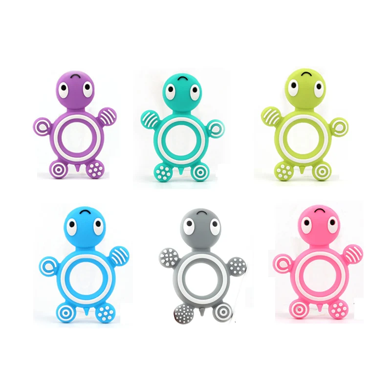 5 шт. Силиконовые Прорезыватели для зубов в виде черепахи|Детские прорезыватели| |