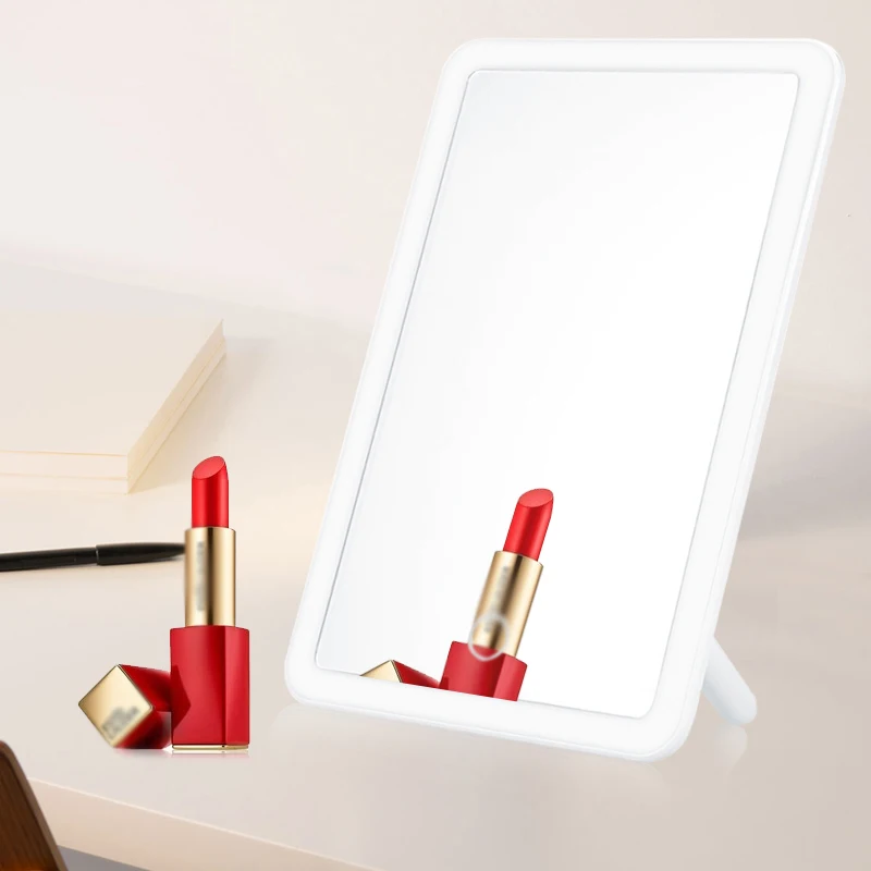 Adjustable 180 Rotating Rechargeable LED Touch Screen Makeup Mirror Professional Vanity With Light High Quality | Красота и здоровье