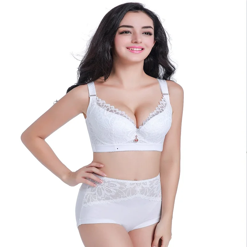 white MengShan, женское нижнее белье, костюм для полных женщин, MM250 Jin, сексуальное кружевное выдвижное кольцо бюстгальтера, корректирующий тип, большой размер, бюстгальтер, DEF чашка, большой бюстгальтер, 115F - Цвет: white