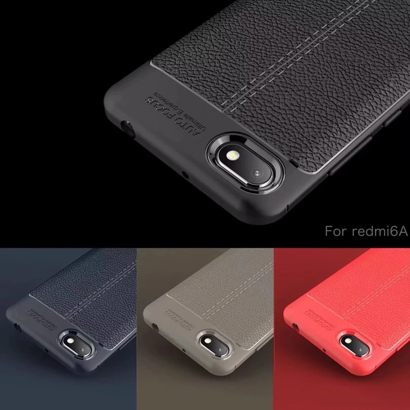 Для Redmi note6 pro Чехол из мягкого ТПУ противоударный тонкий кожаный чехол с узором