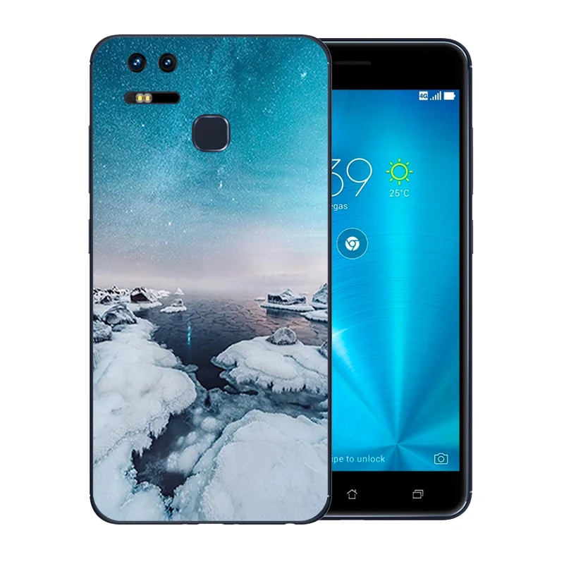 5 дюймов для Asus Zenfone 3 Zoom ZE553KL чехол телефона Тонкий Мягкий ТПУ силиконовый с узором