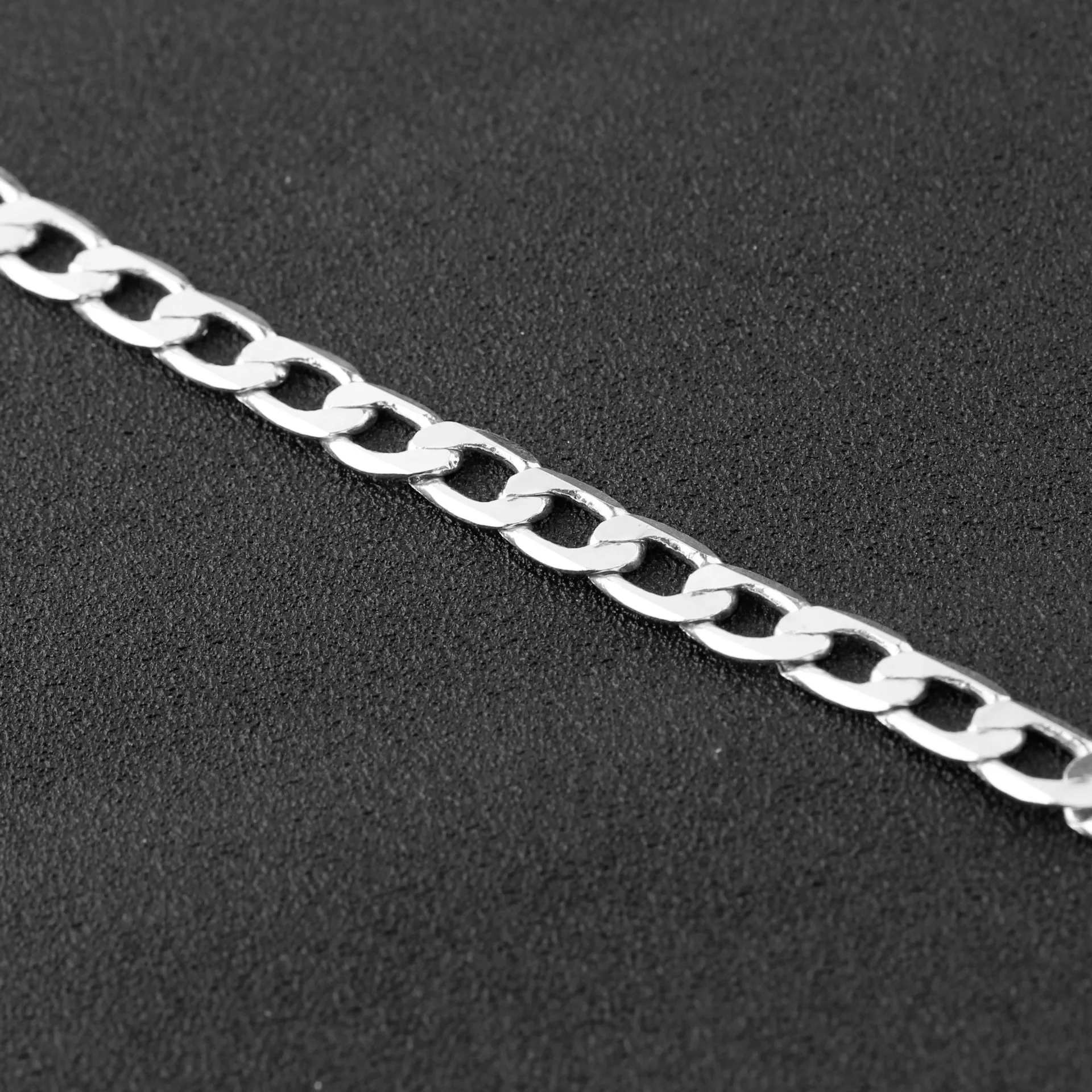 Мода DIY для мужчин s браслет цепочка полированная нержавеющая сталь Серебристые