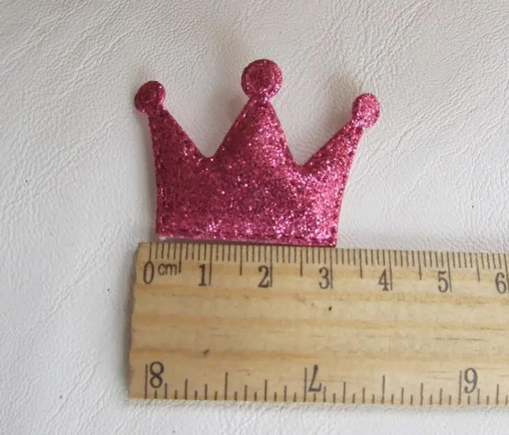 4 5x3 см 40 шт. Kawaii мягкий блеск Корона патчи аппликациями для одежды Швейные