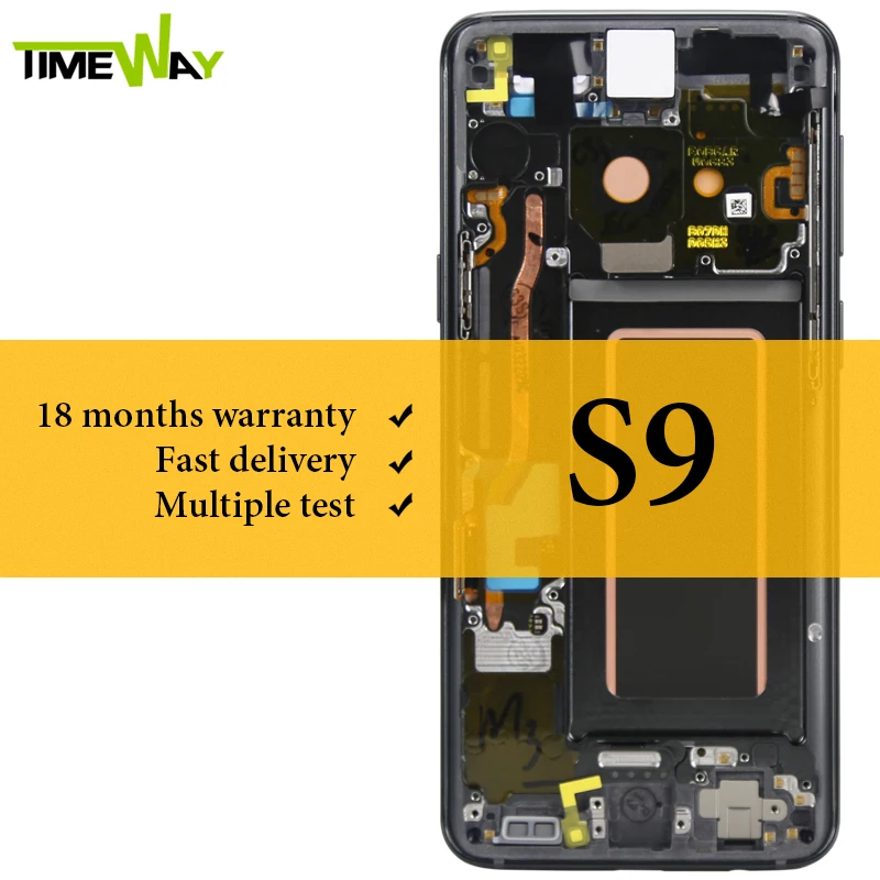 

Super AMOLED LCD For Samsung S9 LCD Dispaly With Frame With Touch Screen Assembly For Samsung S9 G960 G960F Screen Replacement