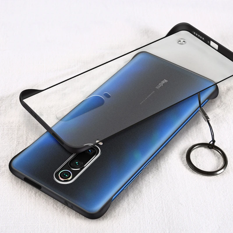 Чехол для Xiaomi Mi 9 T безрамный Прозрачный матовый металлический ударопрочный чехол