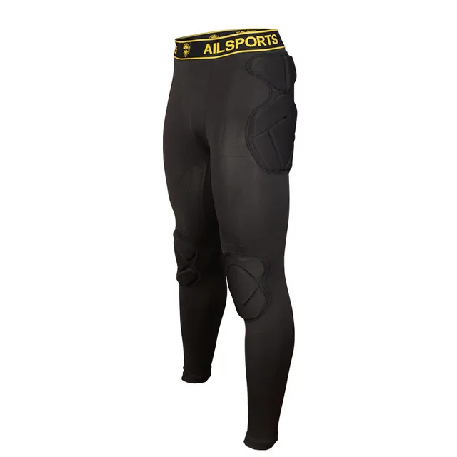 black pants Регби вратарь футбольные майки тренировочные штаны наколенники EVA губка футболка для американского футбола наколенники защита голени сноуборд шлем - Цвет: black pants