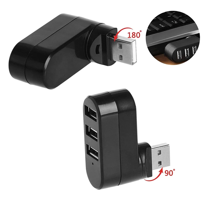 

Вращающийся Высокоскоростной Переходник-Разветвитель USB usb-хаб 2,0 на 3 порта для периферийных устройств ноутбука/планшетного компьютера