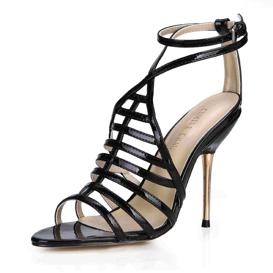 

CHMILE CHAU Sexy Party Shoes Women Open Toe Stiletto High Heels Gladiator Rome Elegant Ladies Sandals Zapatos Mujer 3845C-4b