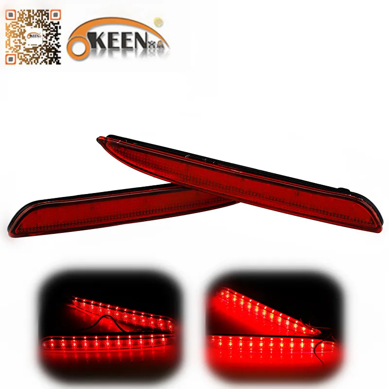 OKEEN Auto Red Lens Rear Bumper Reflector Light For Mazda 3 Accessories LED Warning Brake Stop Fog Lights Tail Reflectors Lamp | Автомобили