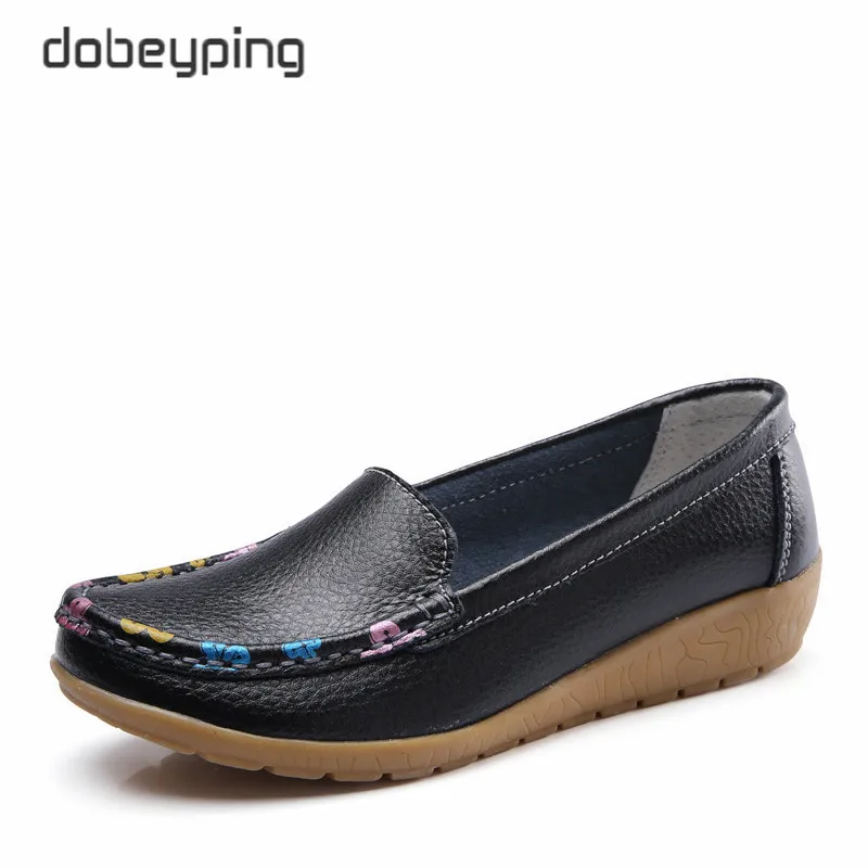 Туфли dobeyping женские из натуральной кожи лоферы без застежки плоская подошва