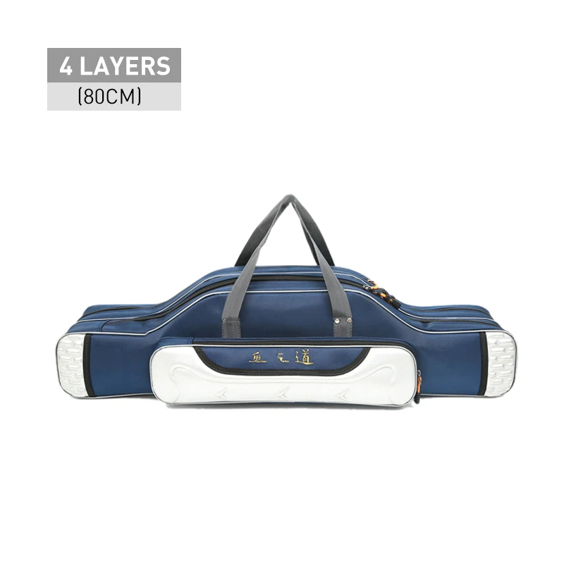 Blue 4 Layer 80 cm Портативный многофункциональные рыболовные сумка песка из плотной ткани детская одежда на рост 80, 90/100/120 см Удочка 3 Слои 4 Слои Travel Carry чехол Pesca XA49G - Цвет: Blue 4 Layer 80 cm
