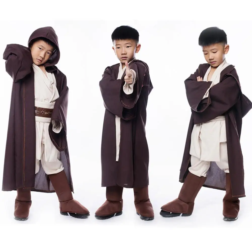 Boys Deluxe Movie Wars Wars Jedi Warrior Cosplay Costume Anakin Skywalker Costume Tunic For Children Kids Boys Halloween Costume