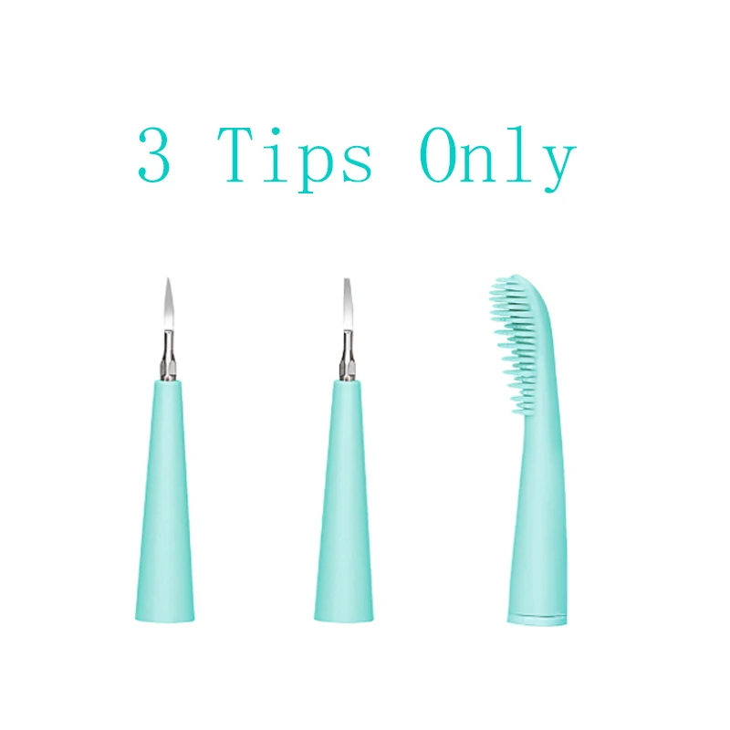 Electric Tooth Cleaner Deep Clean Teeth Whitening Oral Hygiene Teeth Cleaning Waterproof IPX6 Electric Fresh Breath Toothbrush - Цвет: green 3 tips only