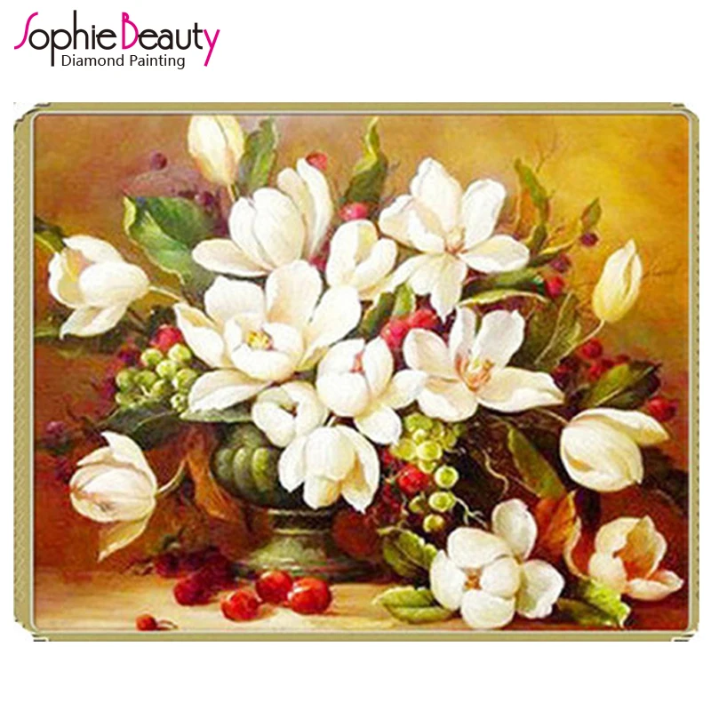 Sohpie красота полная вышивка искусственная Россия цветы ручная работа Diy Алмазная