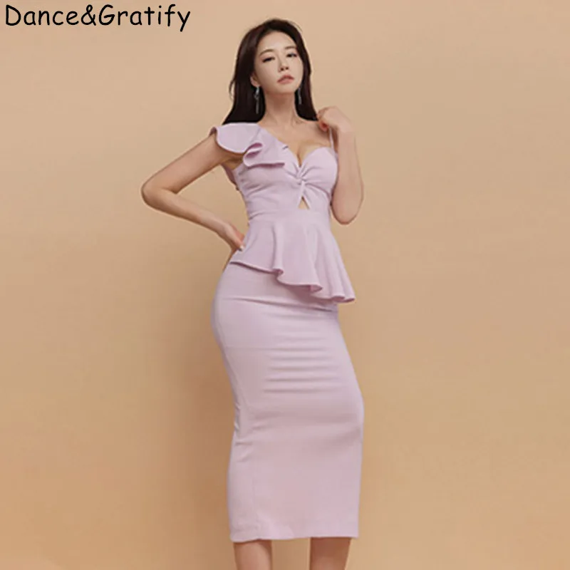 Корейский стиль Новый Спагетти ремень Карандаш Летнее вечернее платье для