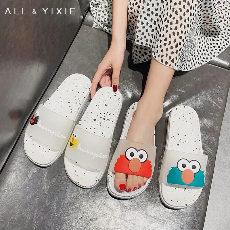 Женские шлепанцы с героями мультфильмов ALL YIXIE повседневные пляжные на лето