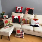 Чехол для подушки в японском стиле, супер мягкий, короткий плюшевый чехол для подушки, 45*45 см, декоративная подушка, чехол для подушки