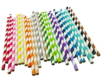dhl free shipping 1000pcs striped paper straws bulkcheap colorful rainbow vintage stripe holiday drinking paper straws party