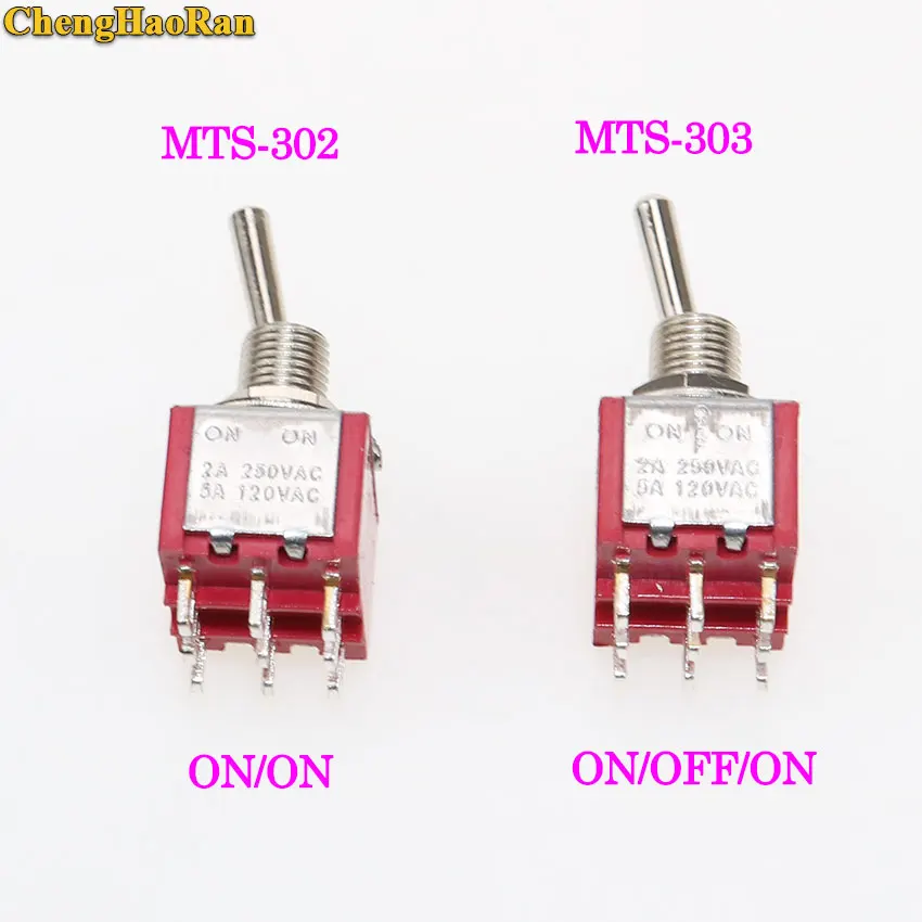 ChengHaoRan 1 шт. мини MTS 302 303 тумблер 9 Pin 2/3 положение ВКЛ./ВКЛ. 5А/125VAC 2A/250VAC