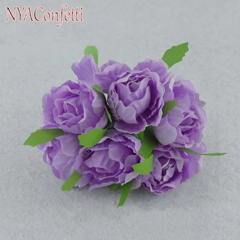 6PCS Multicolor Real Touch Peony Artificial Silk Roses Fake Peonies DIY Craft For Wedding Bridal Bouquet Garland Home Decoration | Дом и сад