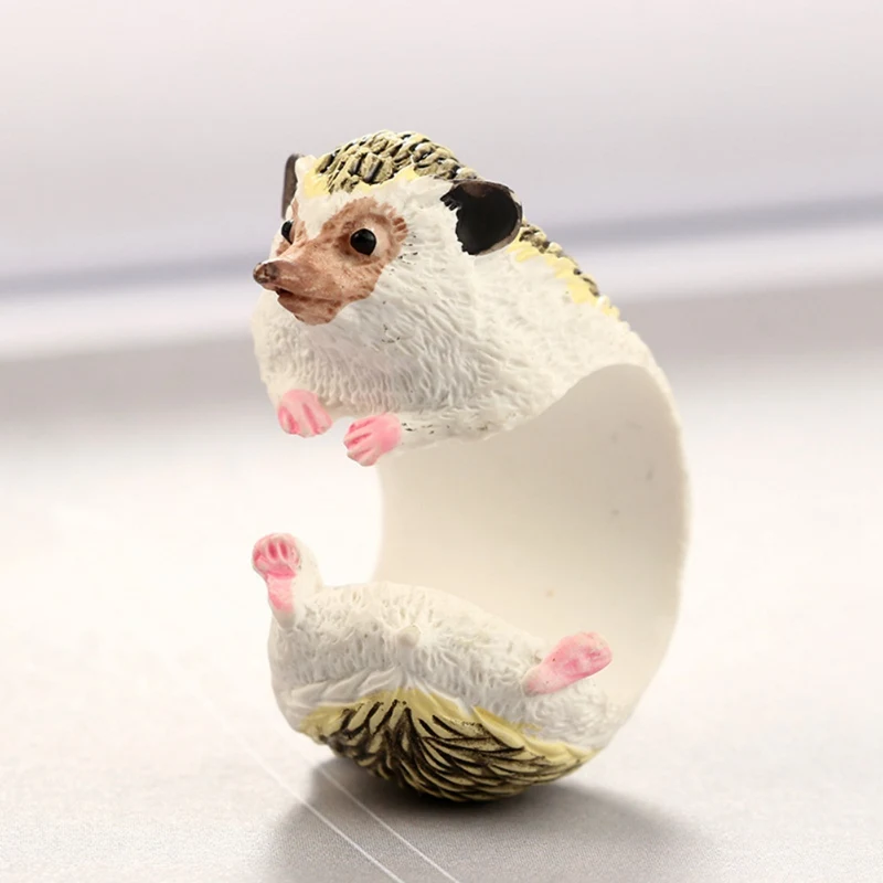Кольца на палец с милой Свинкой, пандой, собакой, тигром, попугаем, 3D животным, женские кольца, массивные ювелирные изделия Anillos