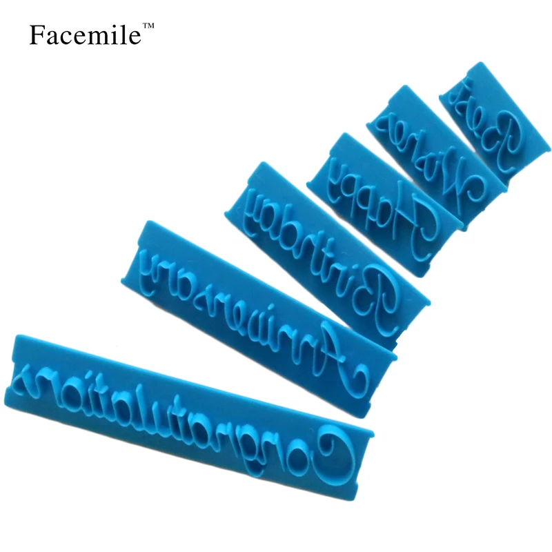Facemile 6 шт. Алфавит числа букв печенье с мастикой эмбоссер DIY фонднт Торт