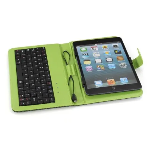 Зеленый чехол Keybaord подставка для 7 дюймов Micro USB Tablet MID|cover stand|keybaord casestand for |