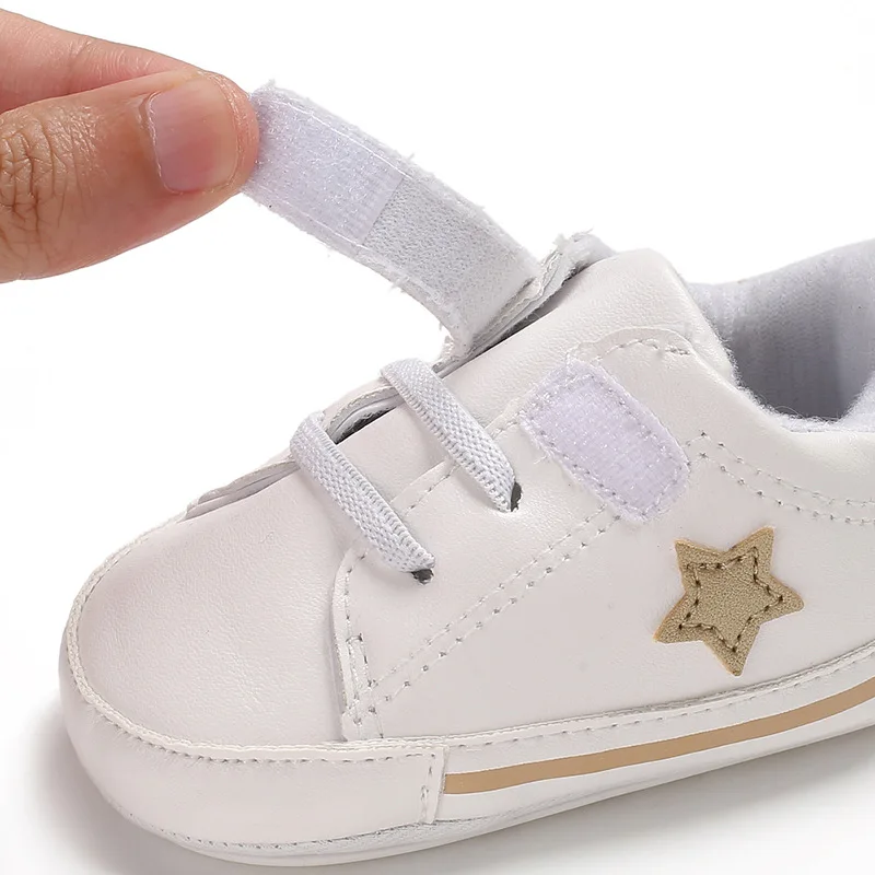 Повседневная кружевная обувь для маленьких мальчиков и девочек с пятиконечной звездой
