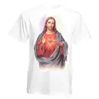 Забавная белая футболка с изображением Священного Сердца Иисуса Христа, католической, христианской тематики, забавная футболка с коротким рукавом и круглым вырезом, принт юрни