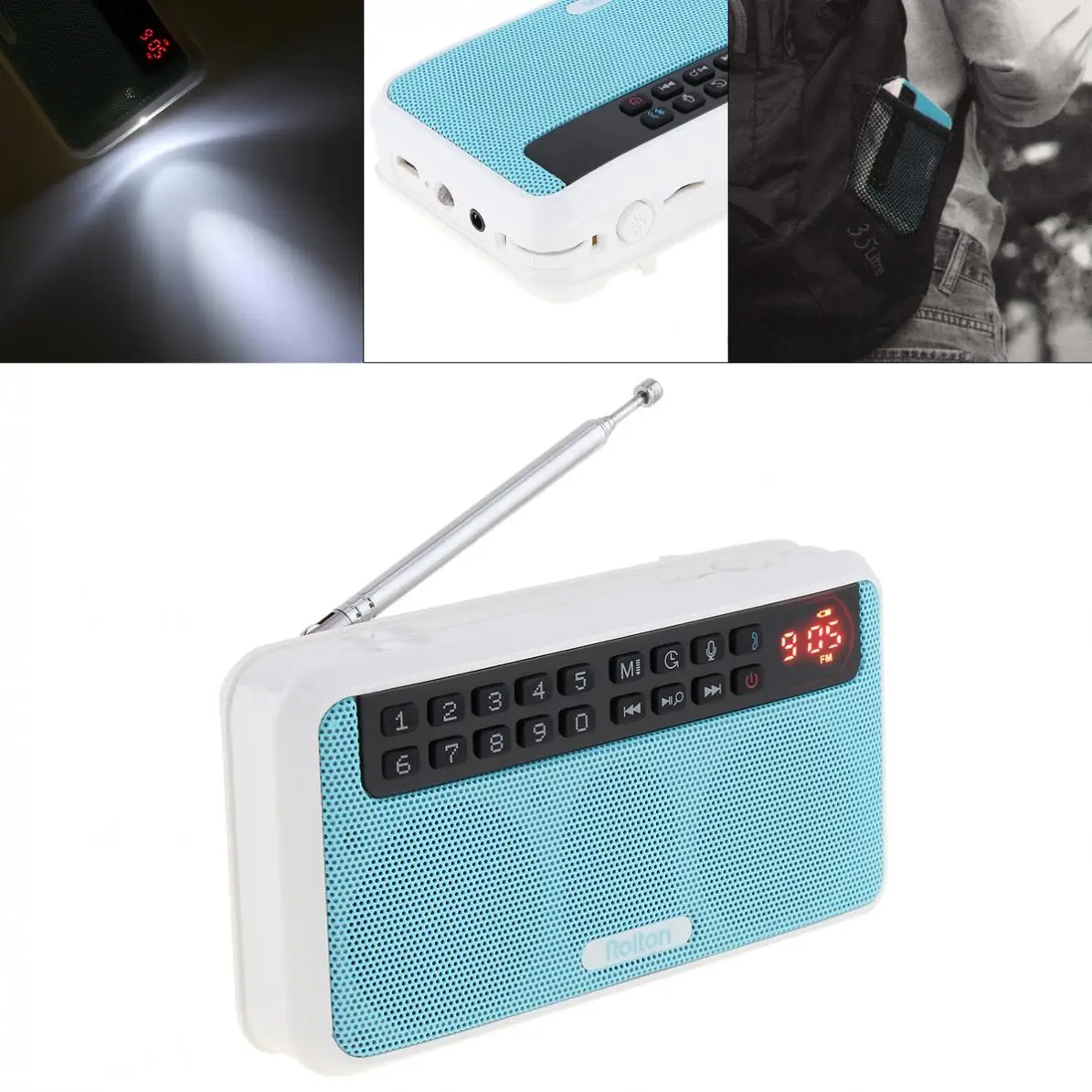 Беспроводная Bluetooth совместимая Колонка 6 Вт цифровое FM радио Hi Fi стереозвук со