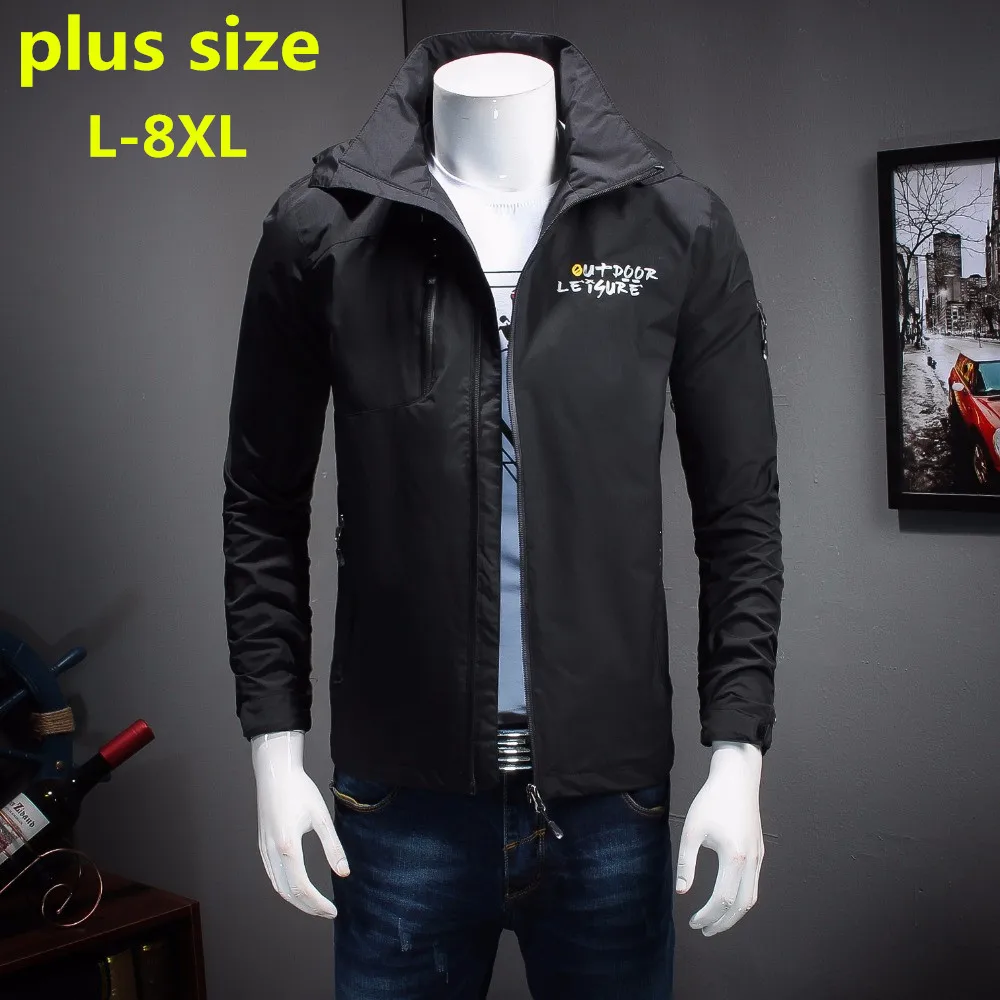 Большие размеры 8XL 7XL 6XL поступление модные тонкие Для мужчин куртка пальто Лидер