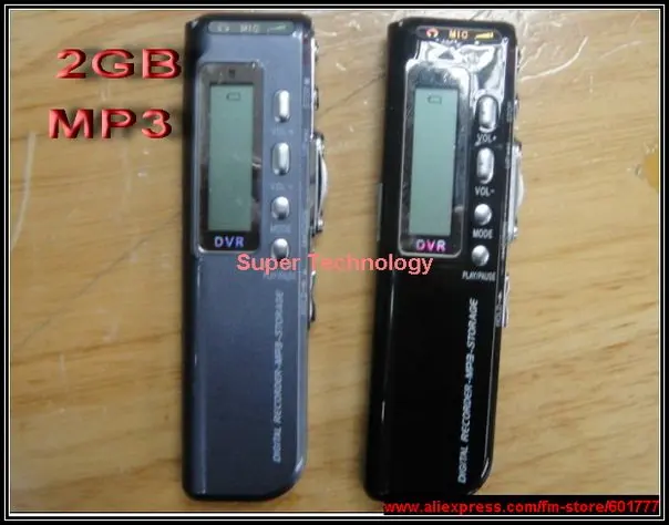2 ГБ Цифровой диктофон MP3 плеер функция воспроизведения w/динамик ЖК дисплей