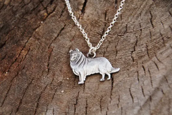 Модные цвета: золотистый серебристый Цвет грубые ожерелье с собакой колли для