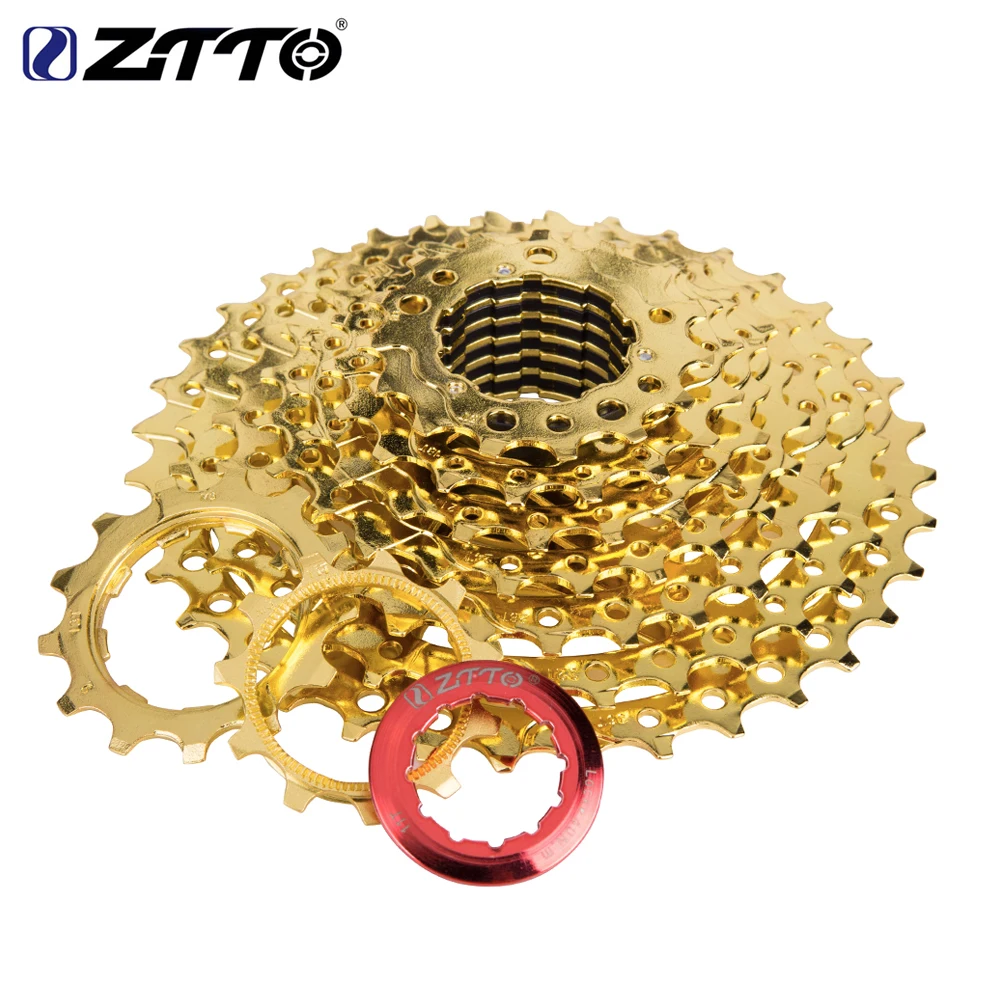 ZTTO 9 s 11-40 T Золотая кассета 9 скоростей широкого соотношения Золотой прочный свободного колеса для MTB горный велосипед