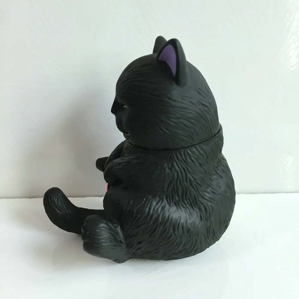 Милые животные мультфильм черный прекрасный Smlie Cat фигурку игрушки AC00X | Игрушки и