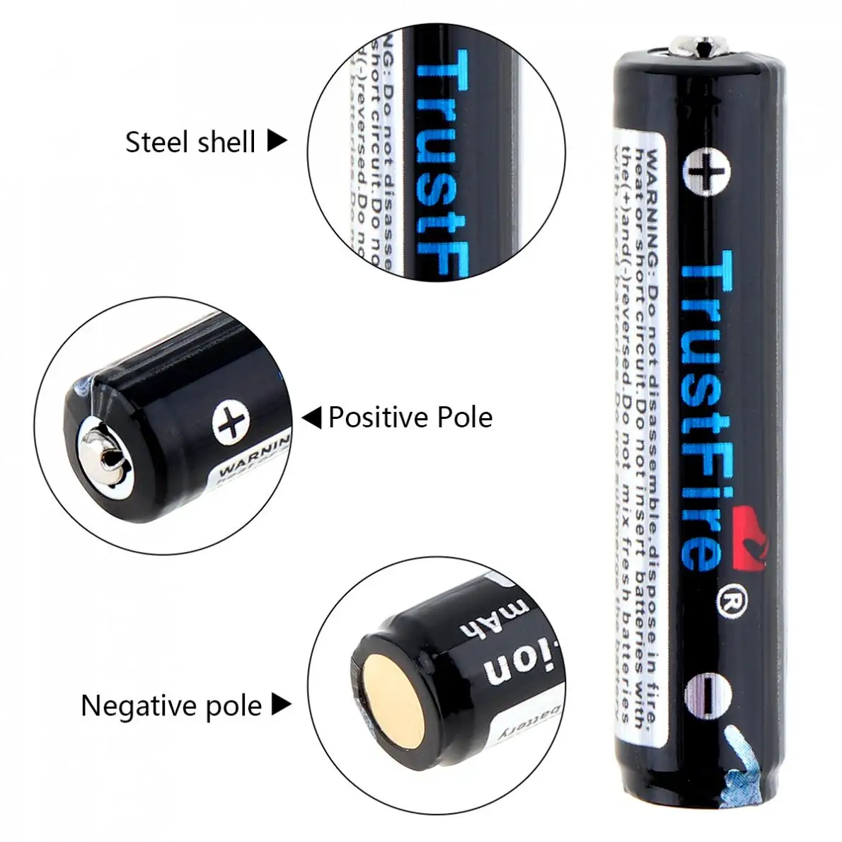 4 шт./лот TrustFire 3 7 V 350mAh 10440 литий ионная аккумуляторная батарея с защищенной