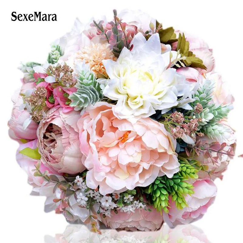 Pink Real Touch Flowers Peony Bouquets for Wedding Peonies Bridal Centerpieces Home Decoration | Свадьбы и торжества