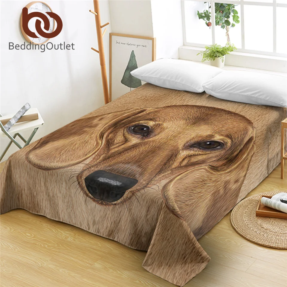 Постельное белье BeddingOutlet для собак с 3D рисунком красивая плоская простыня такса