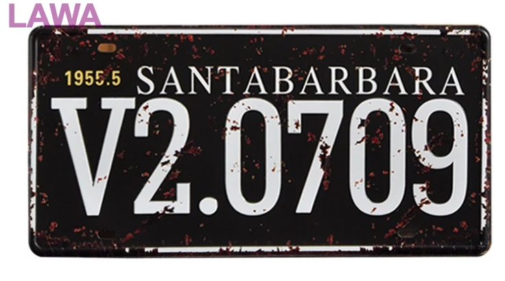 1 шт. декоративный плакат Санта Барбара США|sign plate|decorative wall plaquedecorative metal plaques |