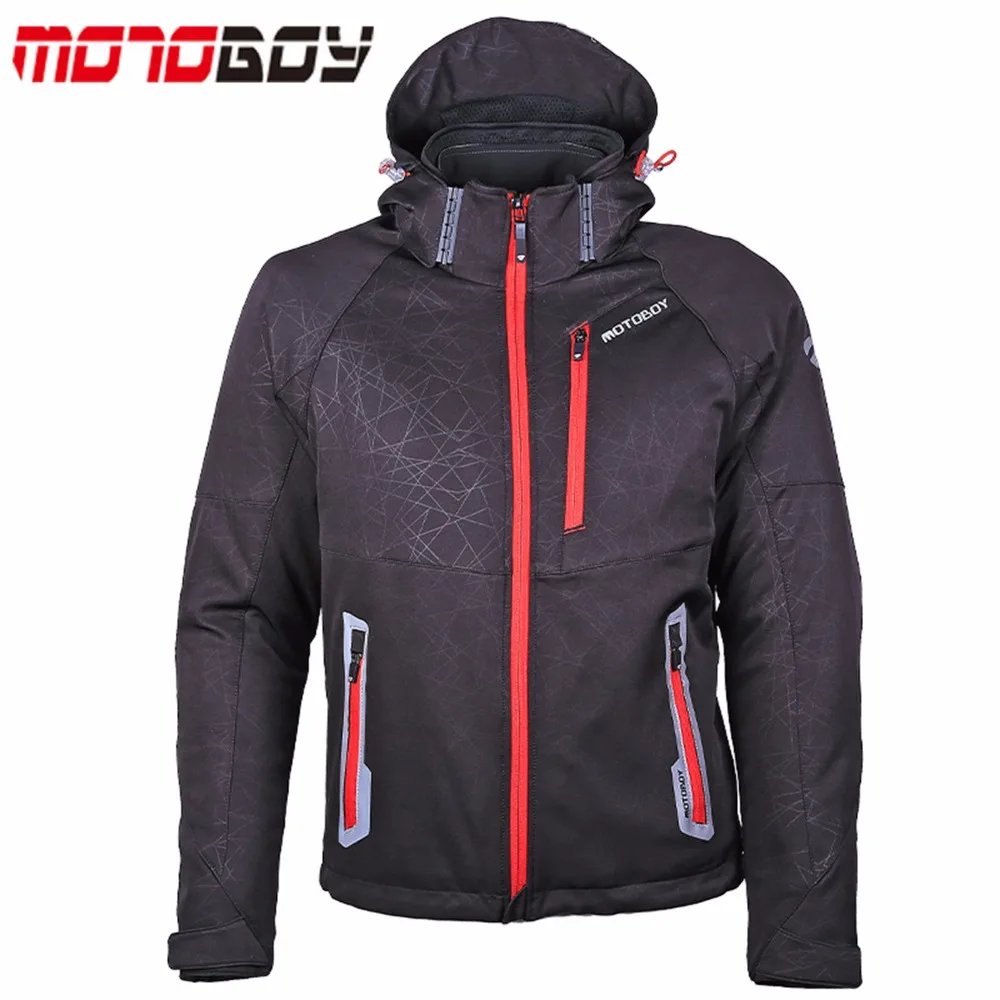 Мотоциклетная зимняя куртка MOTOBOY с теплой подкладкой толстовка капюшоном для