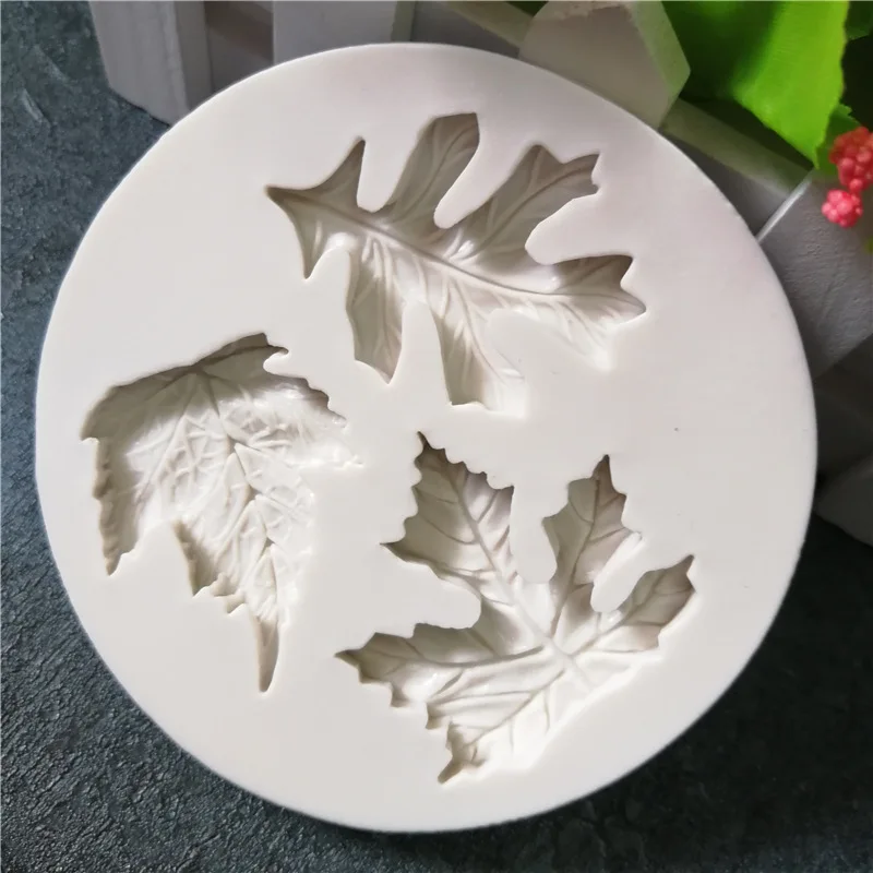 Кленовый лист силиконовые формы Дизайнер DIY 3d стеновые панели глина бетонные для